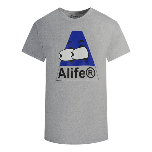 Alife Bugged Out Logo Heather Grey T Shirt